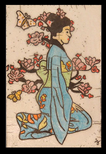 image d'un tableau en poterie raku